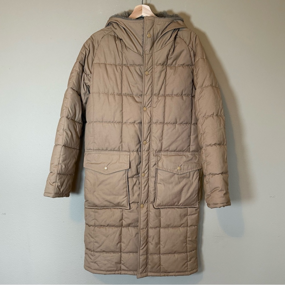 Vintage Montgomery Ward Tan Quilted Parka Puffer Jacket - Picture 2 of 6